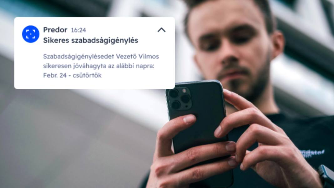 férfi mobillal
